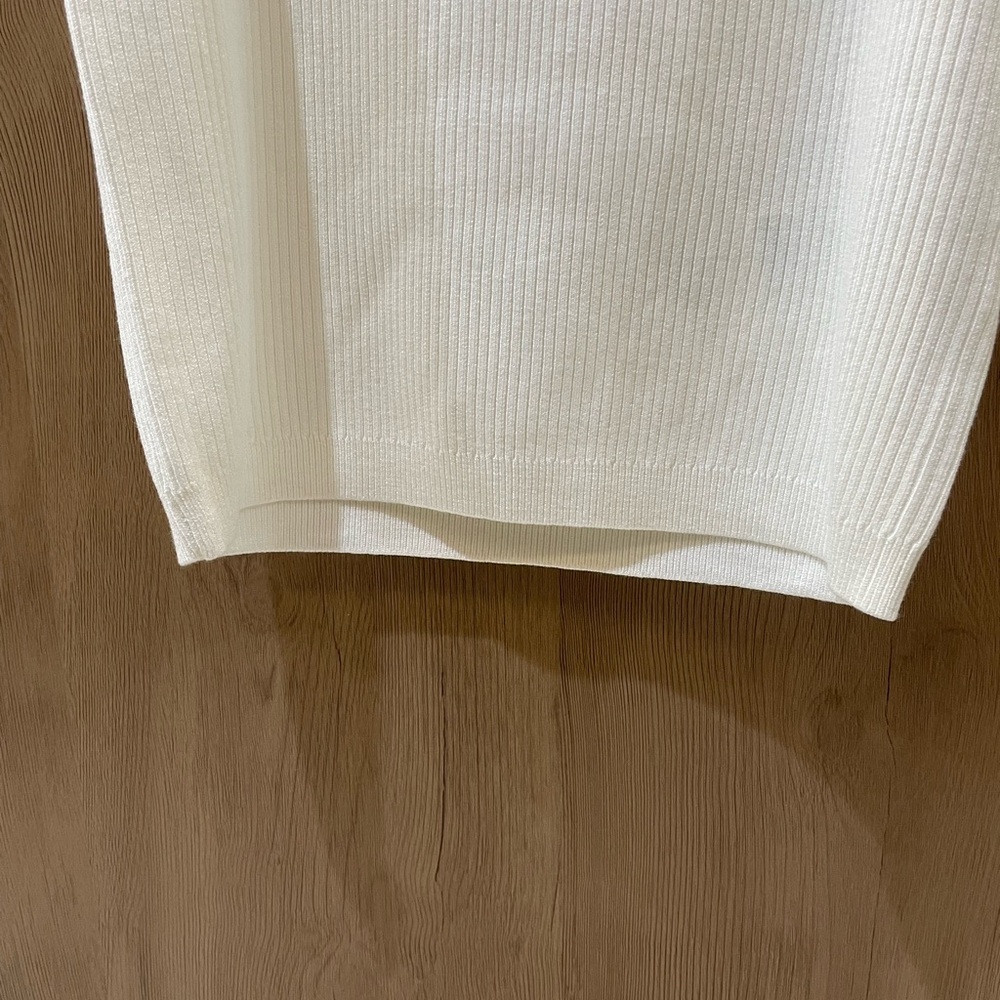 Miu Miu White Ribbed Tank Top - Picture 4 of 6